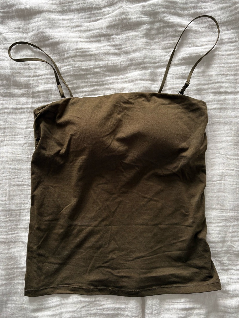 Uniqlo Olive Spaghetti Strap Camisole